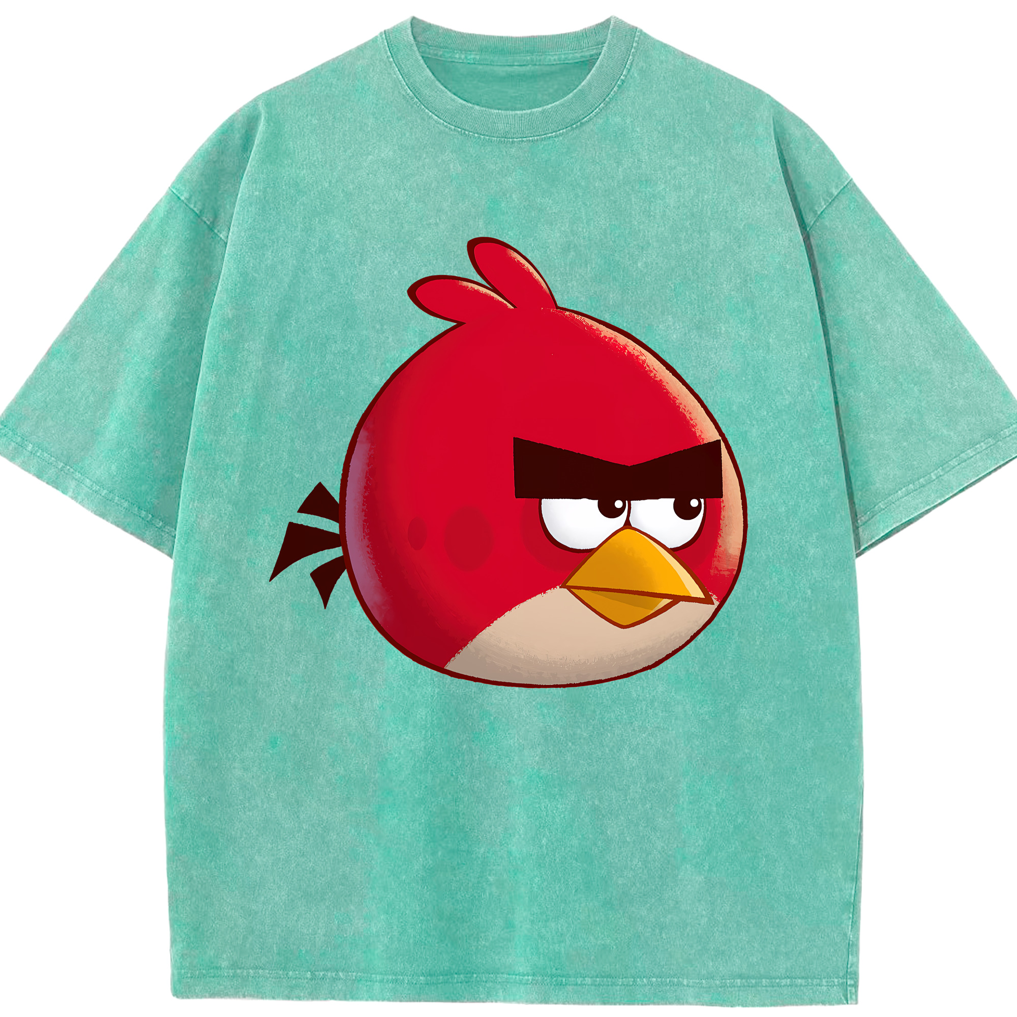 （画像用） Angry Birds アングリーバード 綿100% ヴィンテージ風 半袖Tシャツ（フロントプリント）